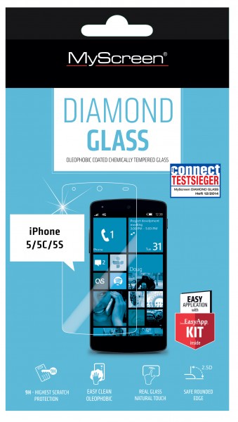 MYSCREEN Diamond Glass Schutzglas für IPH5/C/S