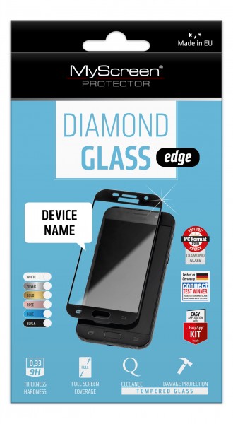 MYSCREEN Diamond Glass Edge iPhone XS MAX schwarz