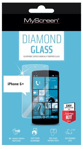 MYSCREEN Diamond Glass Schutzglas für IPH6 Plus